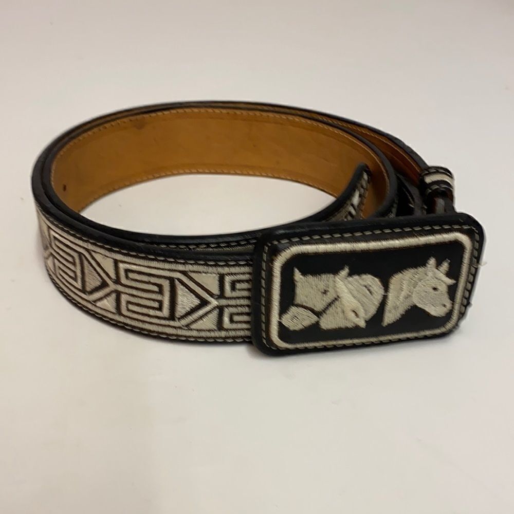 NWOT RARE YAC‎ Leather Design Men Leather Belt: 38 - Picture 2 of 7